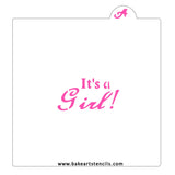 Little It's a Girl Stencil