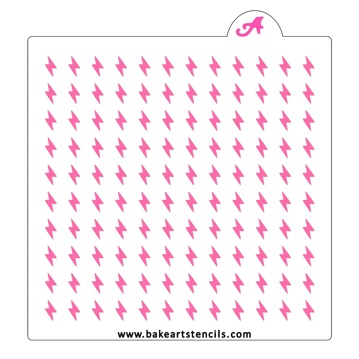 Little Lightning Pattern Cookie Stencil