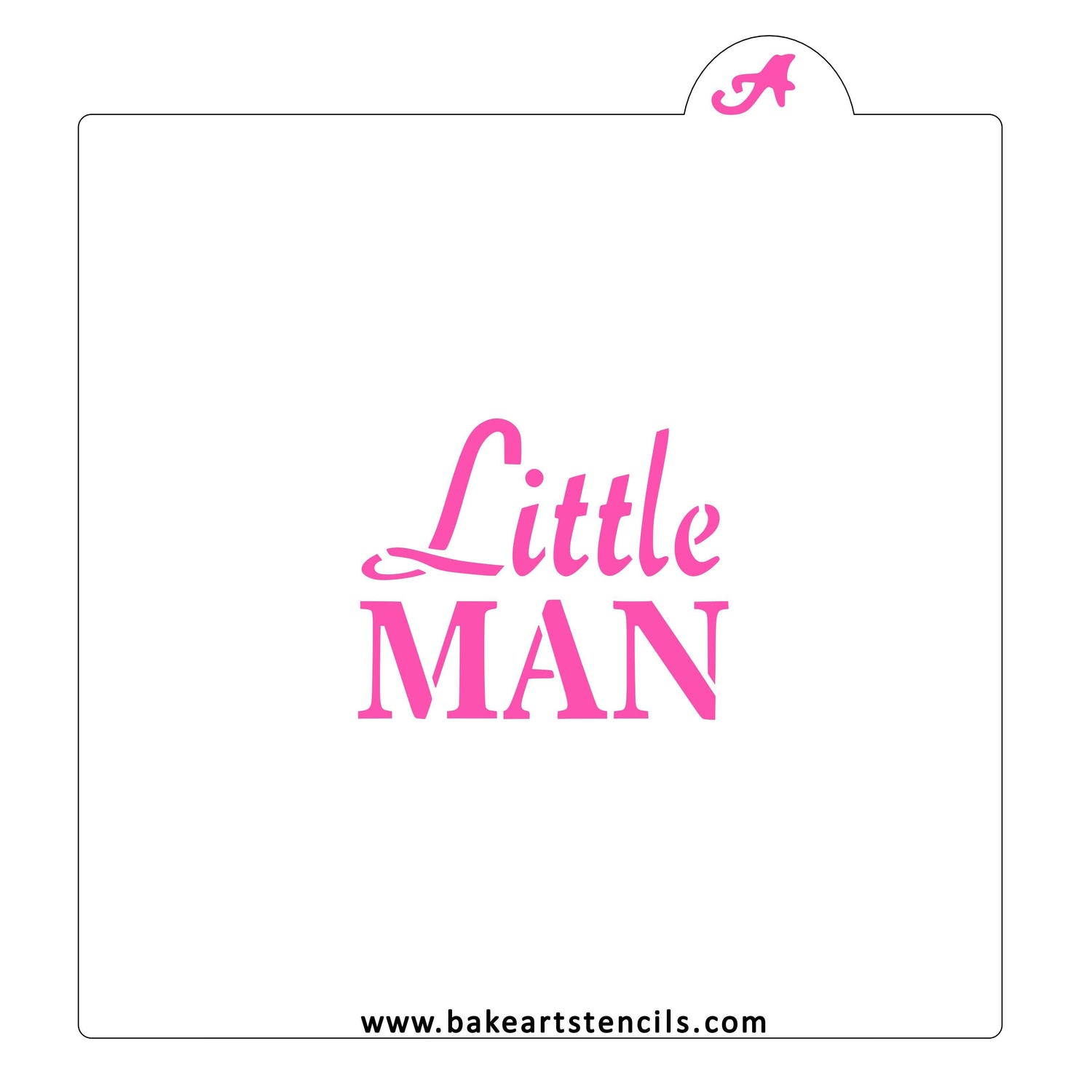 Little Man Cookie Stencil