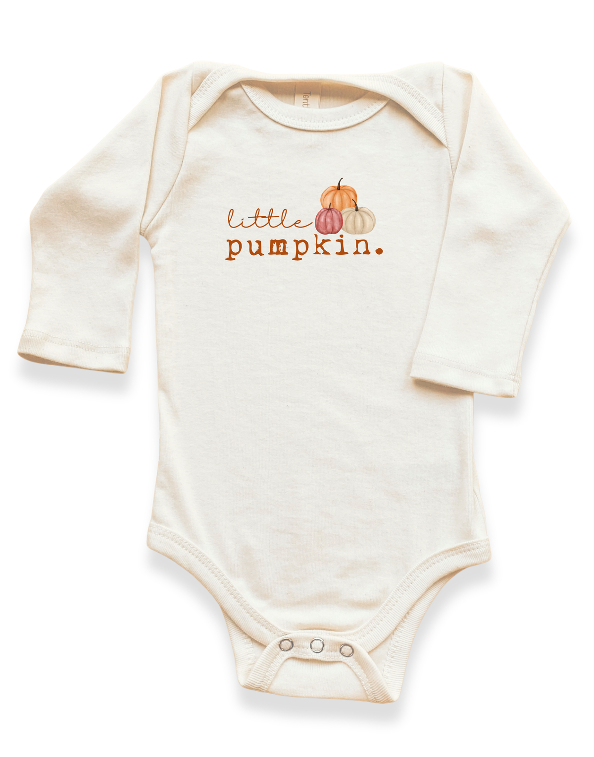 Little Pumpkin Stack Organic Bodysuit Long Sleeve by Tenth & Pine