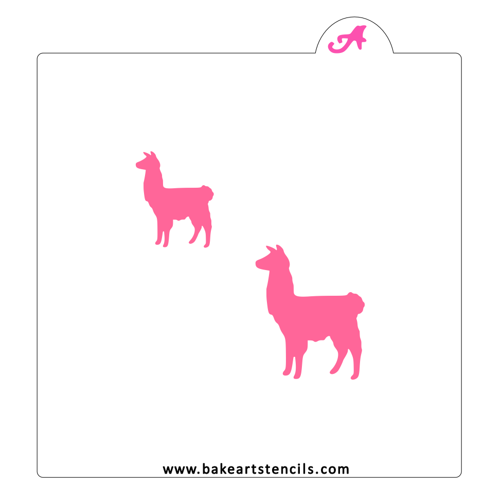 Llama Cookie Stencil