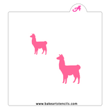 Llama Cookie Stencil