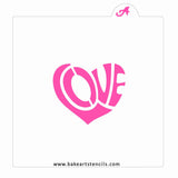 Love Heart Cookie Stencil
