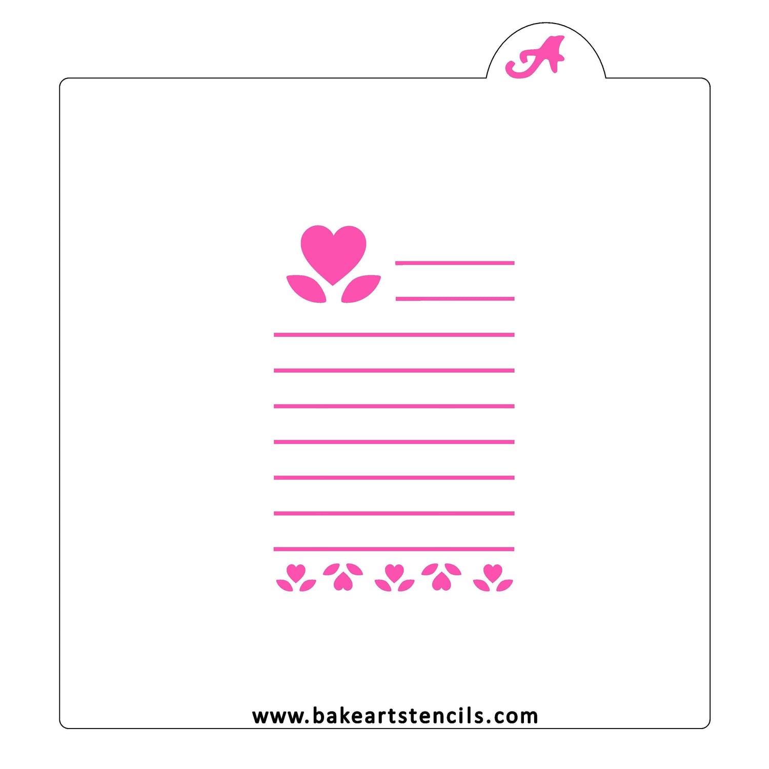 Love Letter Cookie Stencil