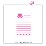 Love Letter Cookie Stencil