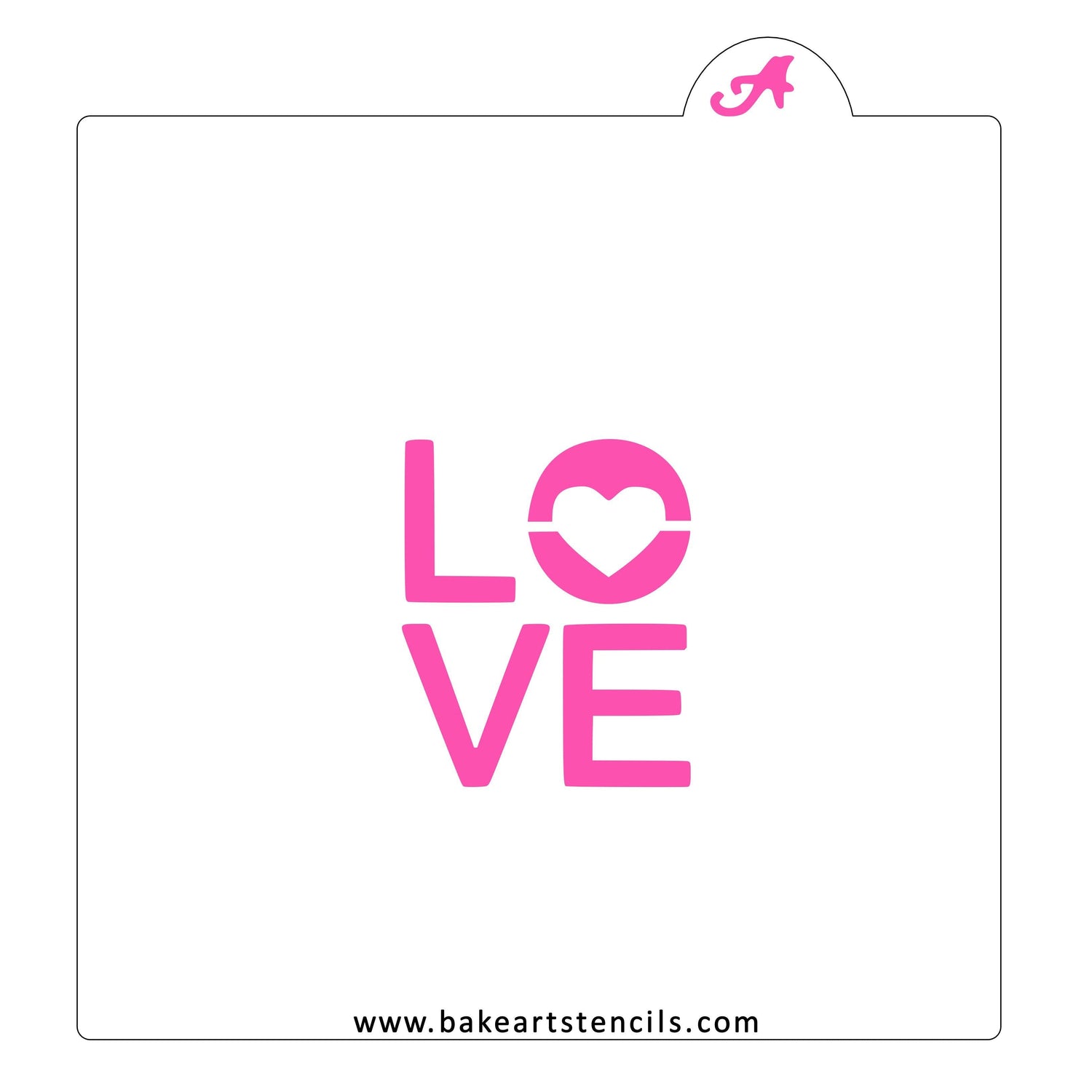 Love Squared Cookie Stencil