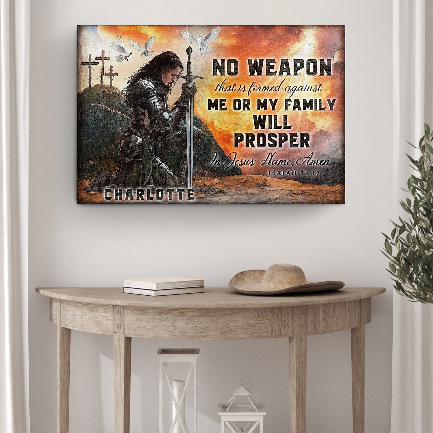 No Weapon That Is Formed Against You Will Prosper Isaiah 54:17 Faith Sign