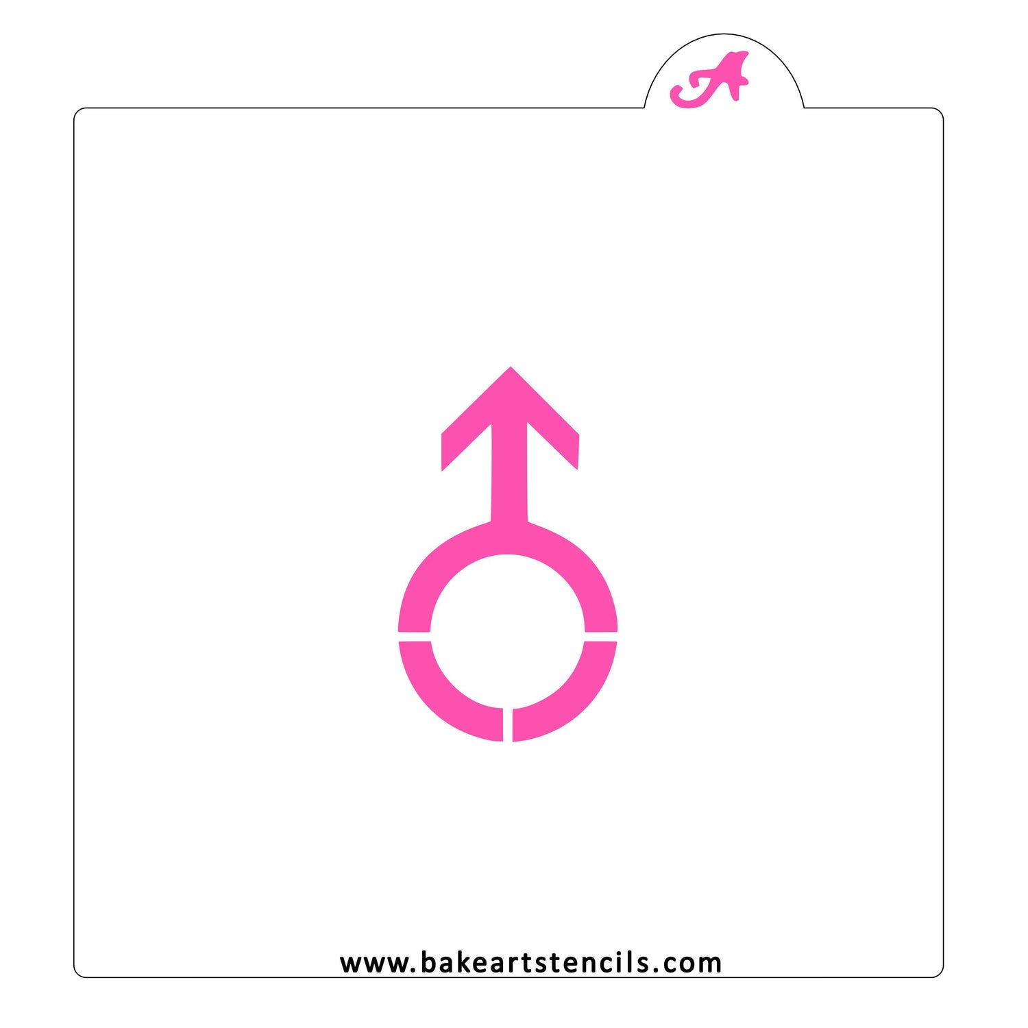 Male Symbol Cookie Stencil