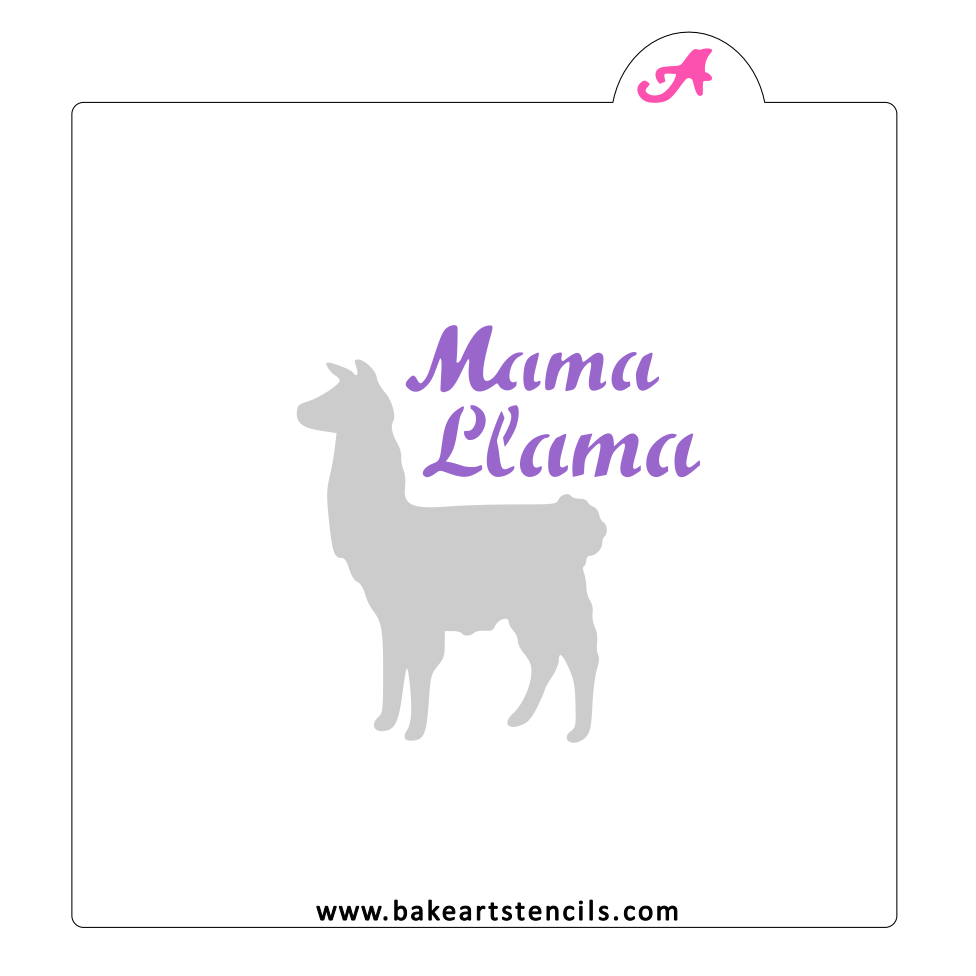 Mama LLama Cookie Stencil