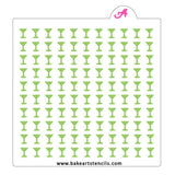 Martini Glass Sprinkles Stencil