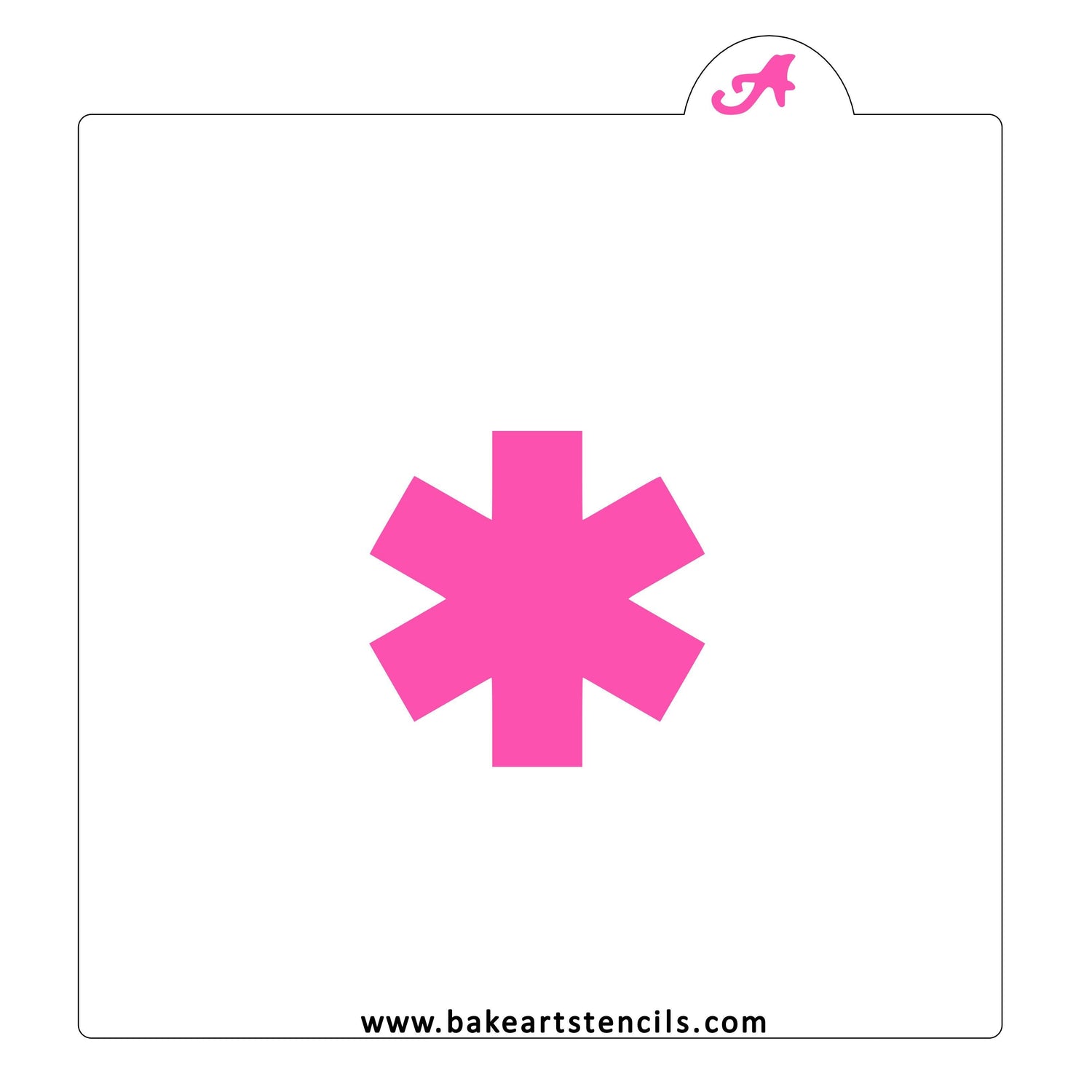 Medical Star Cookie Stencil