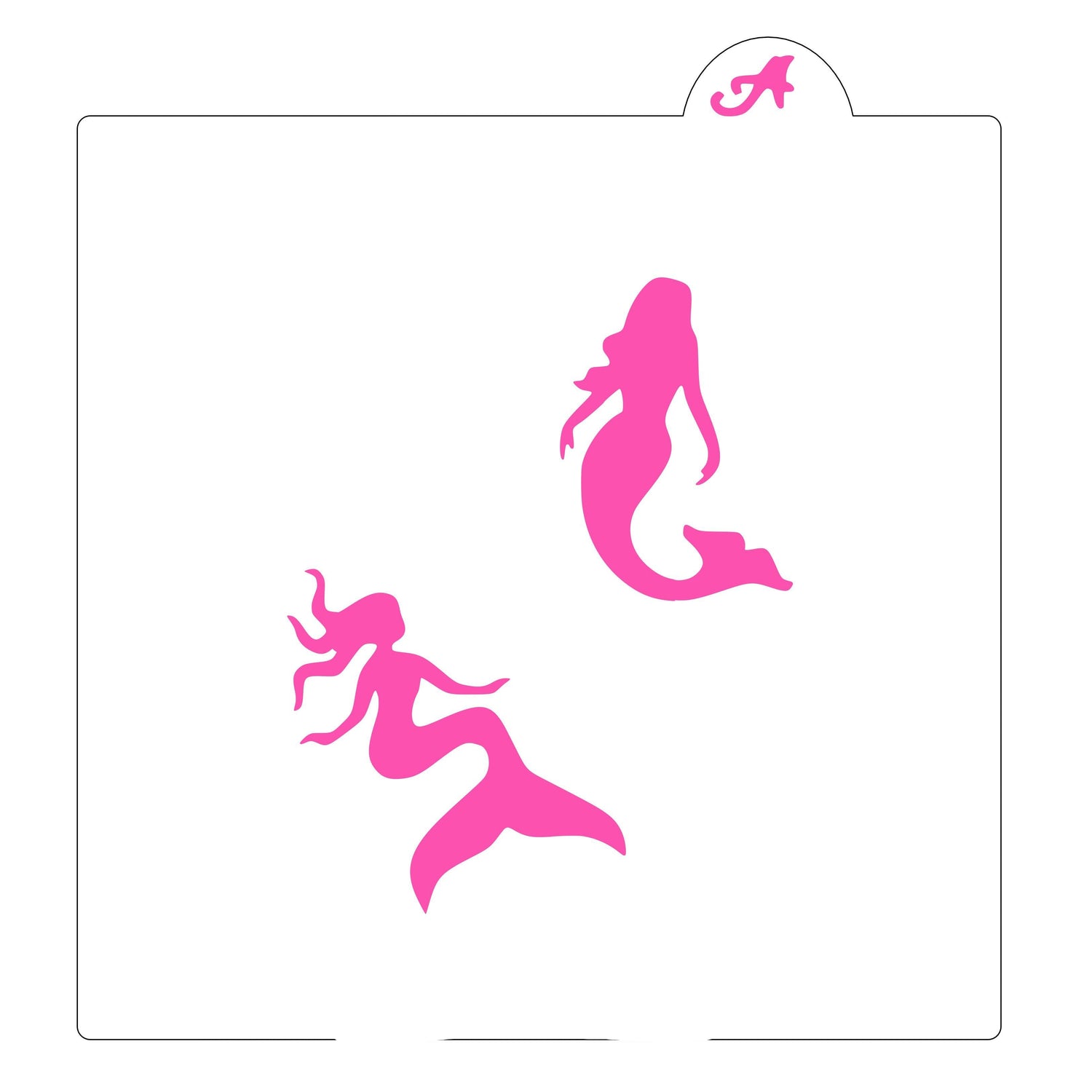 Mermaid Silhouettes Cookie Stencil