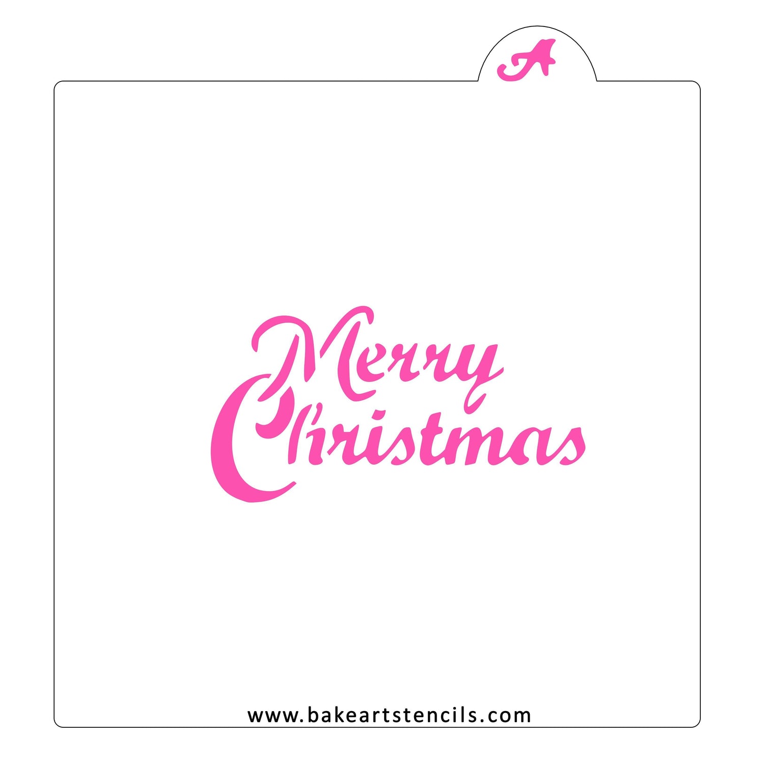 Merry Christmas Cookie Stencil
