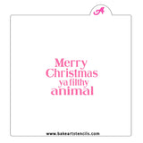 Merry Christmas Filthy Animal Stencil