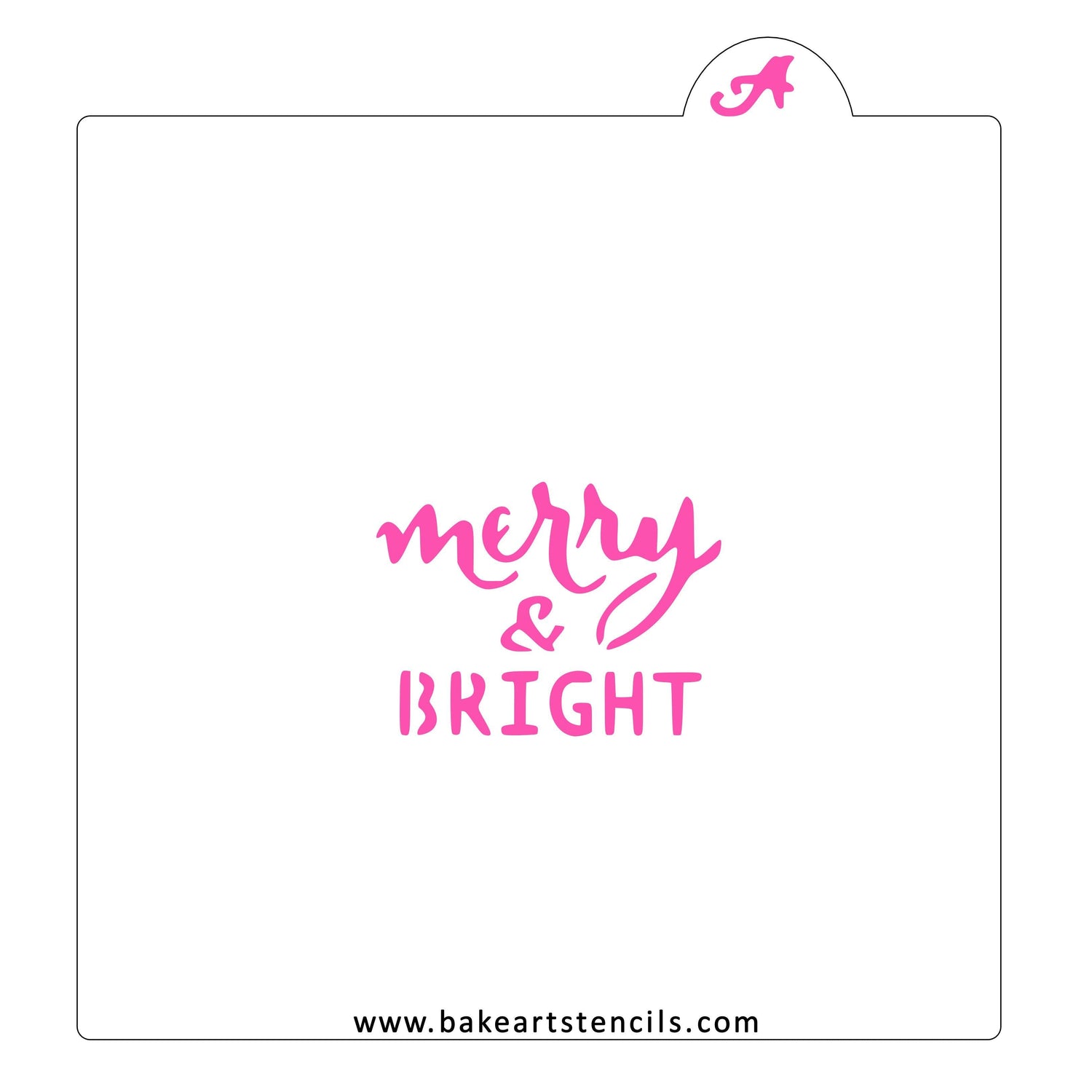Merry & Bright Cookie Stencil