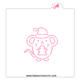 Merry Mouse PYO Cookie Stencil