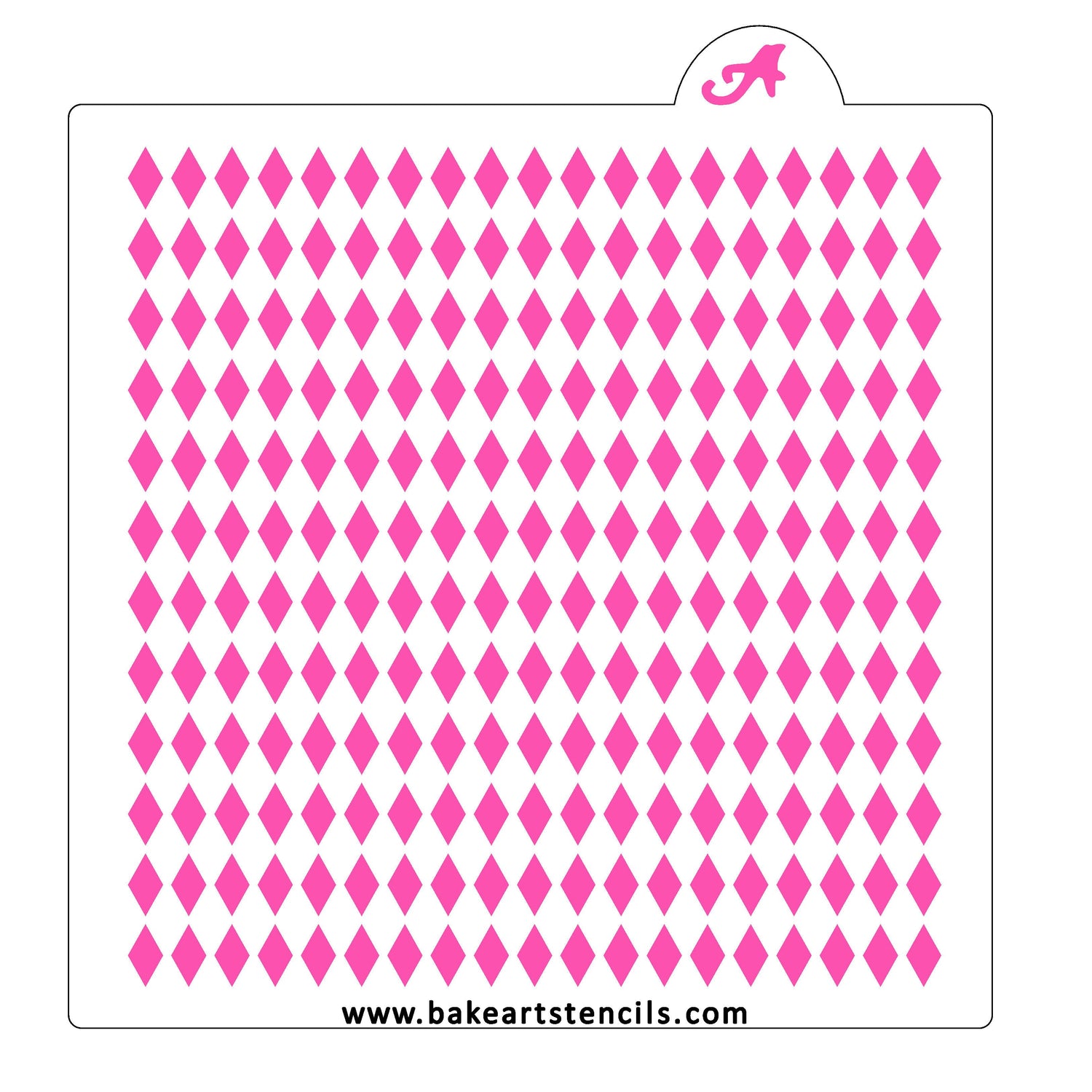 Mini Harlequin Pattern Cookie Stencil