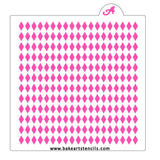 Mini Harlequin Pattern Cookie Stencil