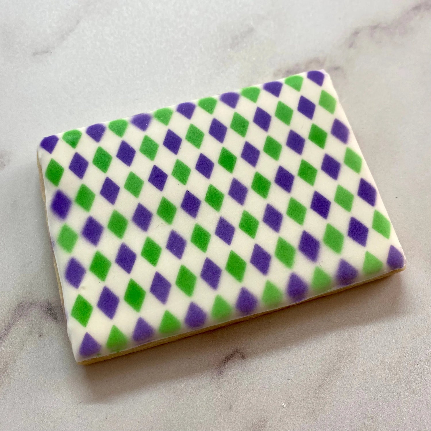Mini Harlequin Pattern Cookie Stencil