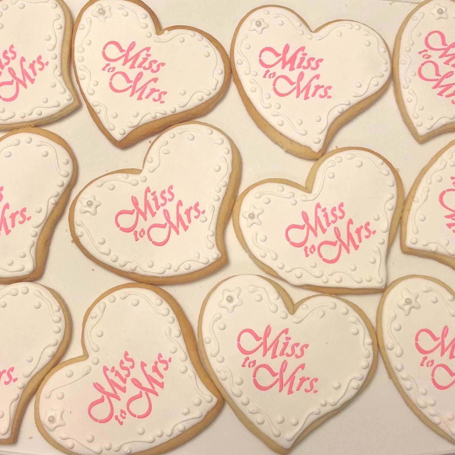 Miss to Mrs Cookie Stencil