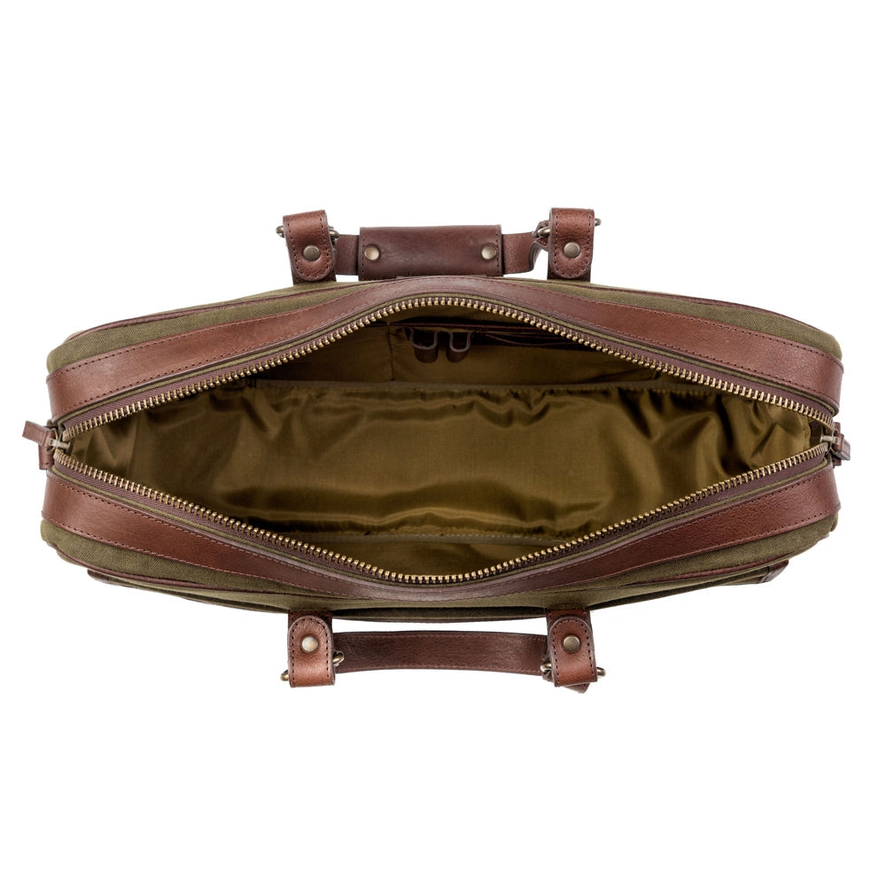 Campaign Waxed Canvas Briefcase