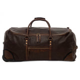 Theodore Leather Large Wheeled Duffle Bag