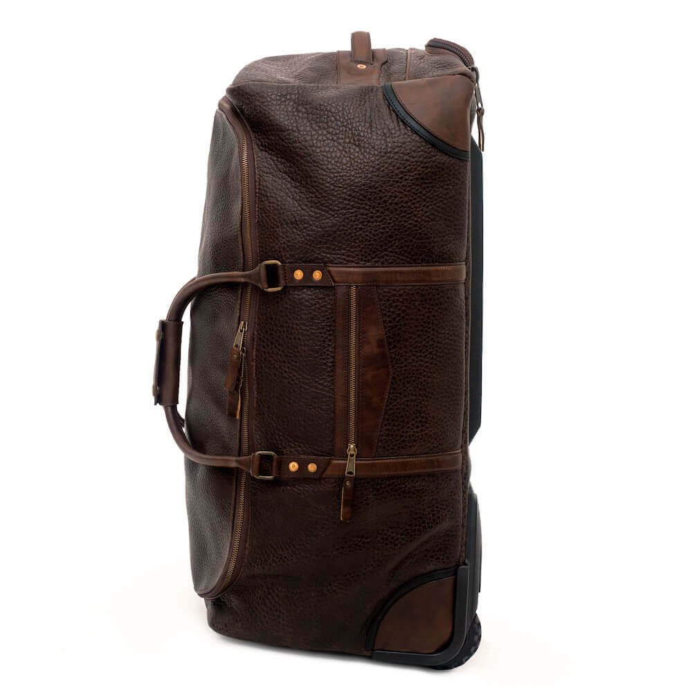 Theodore Leather Large Wheeled Duffle Bag