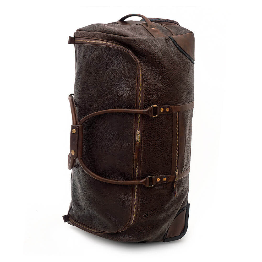Theodore Leather Large Wheeled Duffle Bag