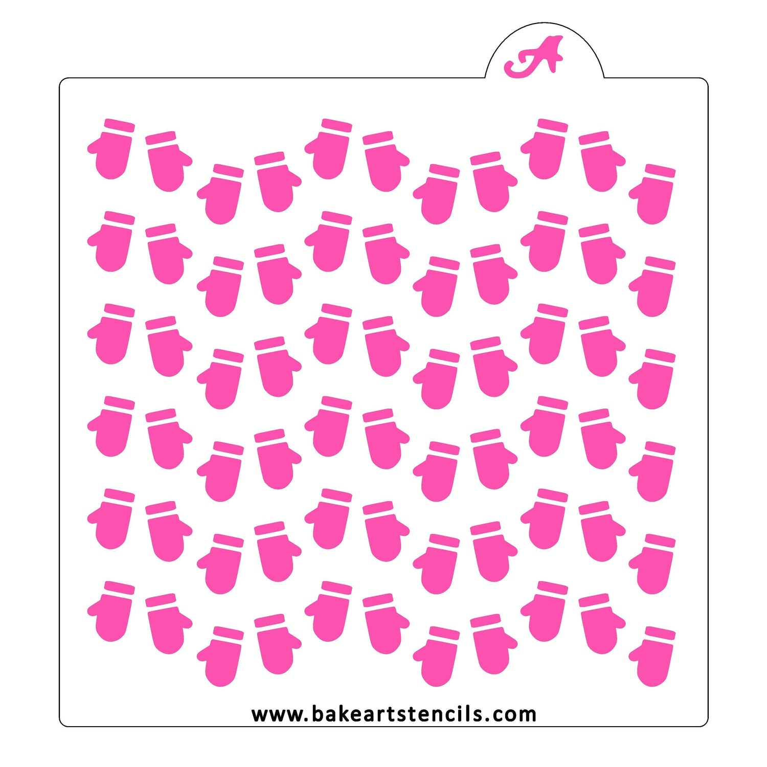 Mittens Pattern Cookie Stencil