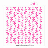 Modern Floral Pattern Stencil