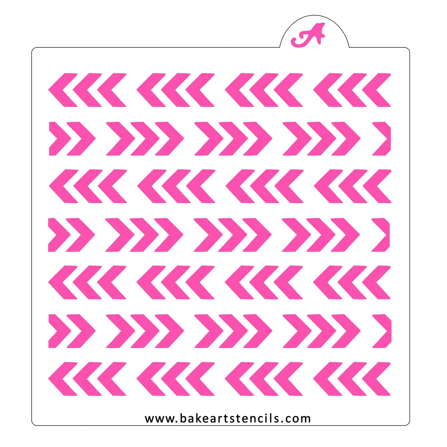 Modern Herringbone Cookie Stencil