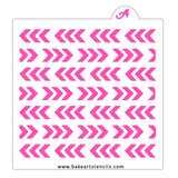 Modern Herringbone Cookie Stencil