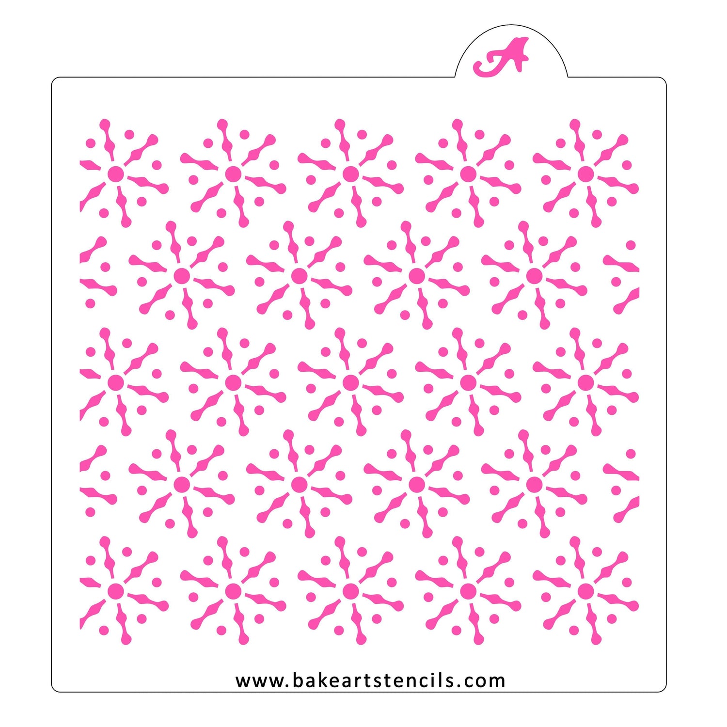 Modern Snowflake Pattern Stencil