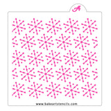Modern Snowflake Pattern Stencil