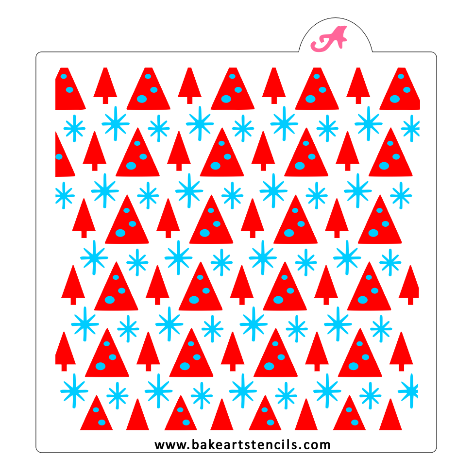 Modern Winter Pattern Stencil Set