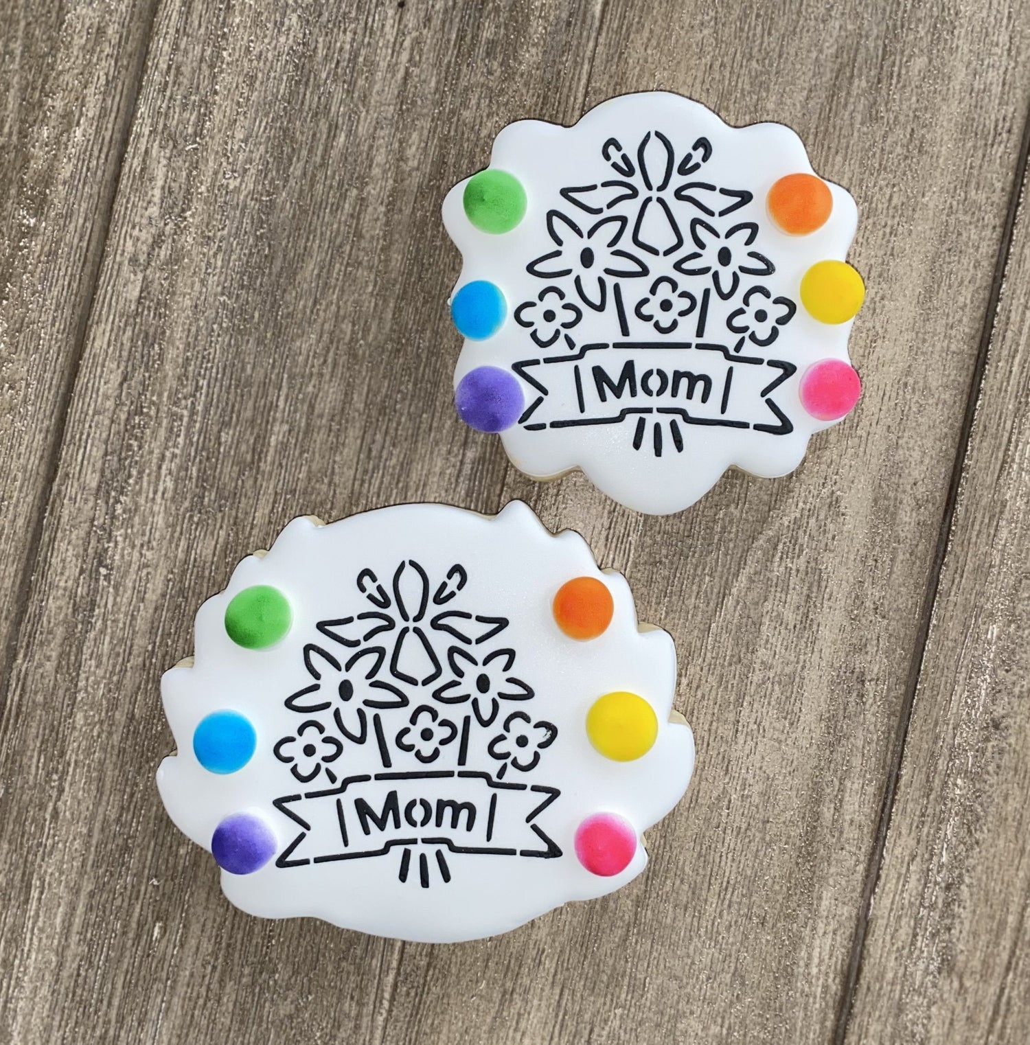 Mom Flowers PYO Cookie Stencil