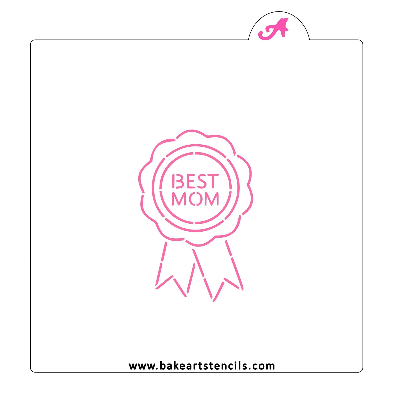 Mom Ribbon PYO Cookie Stencil