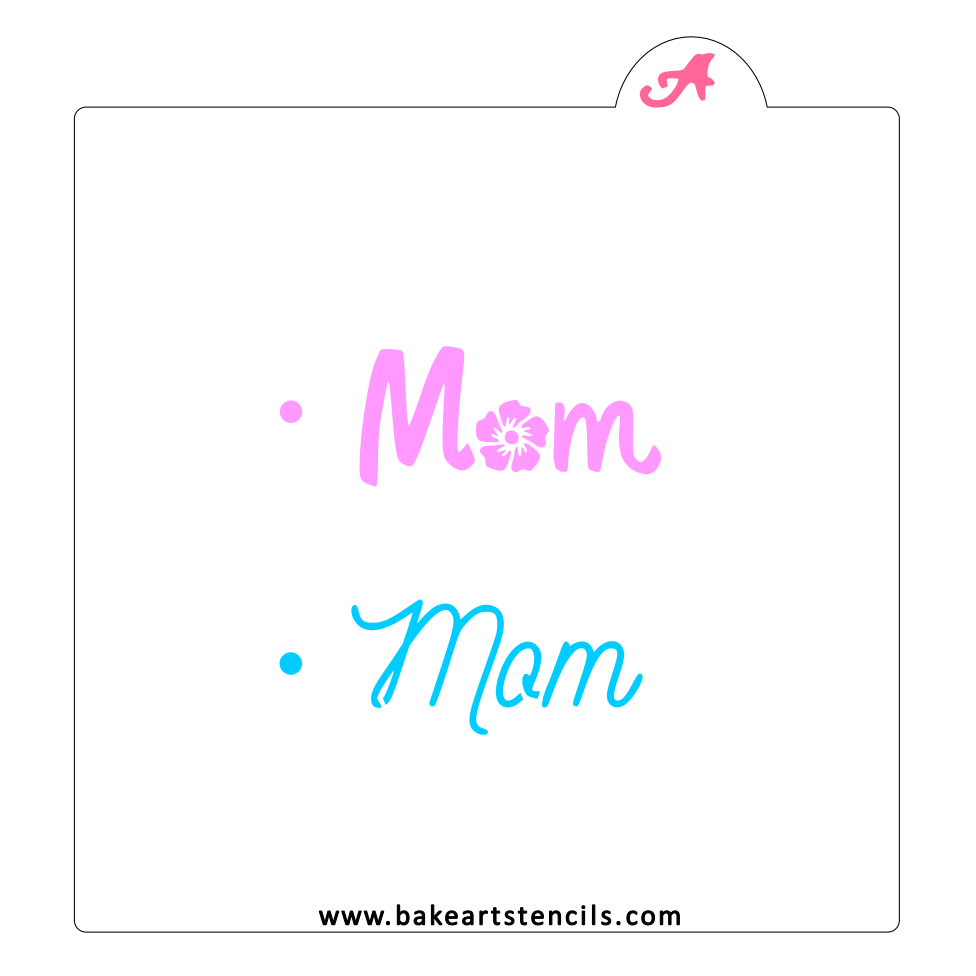 Mom Gift Tag Cookie Stencil