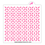 Mosaic Tile Pattern Cookie Stencil