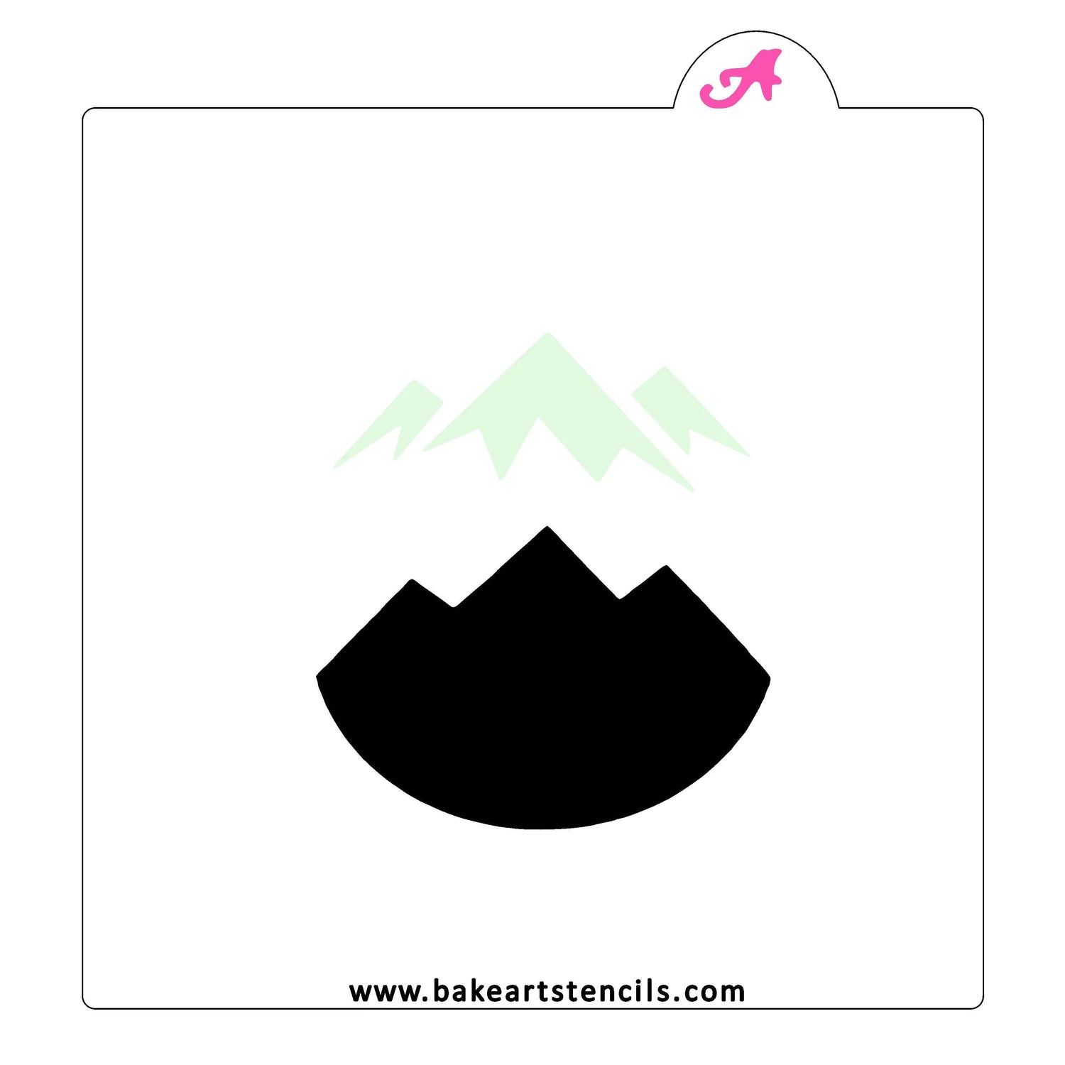 Mountain View Cookie Stencil