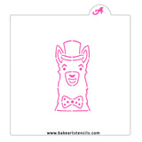 Mr Llama PYO Cookie Stencil