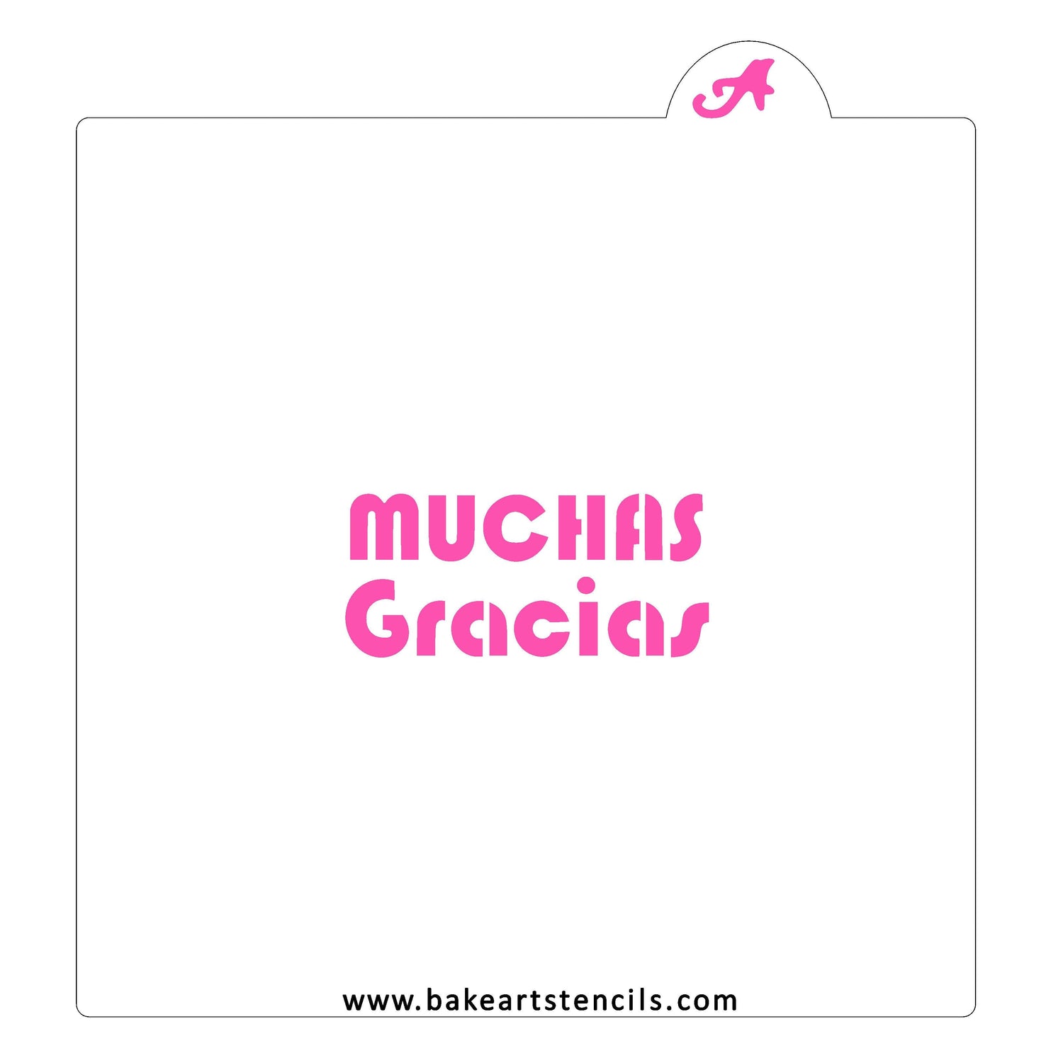 Muchas Gracias Cookie Stencil
