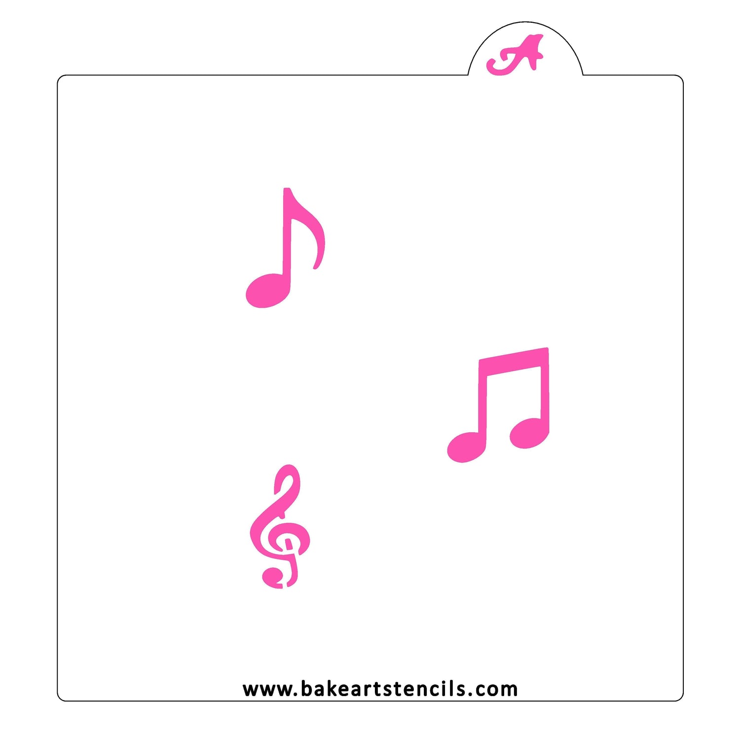Music Notes Oreo Stencil Set