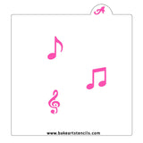 Music Notes Oreo Stencil Set