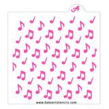 Music Notes Pattern Stencil