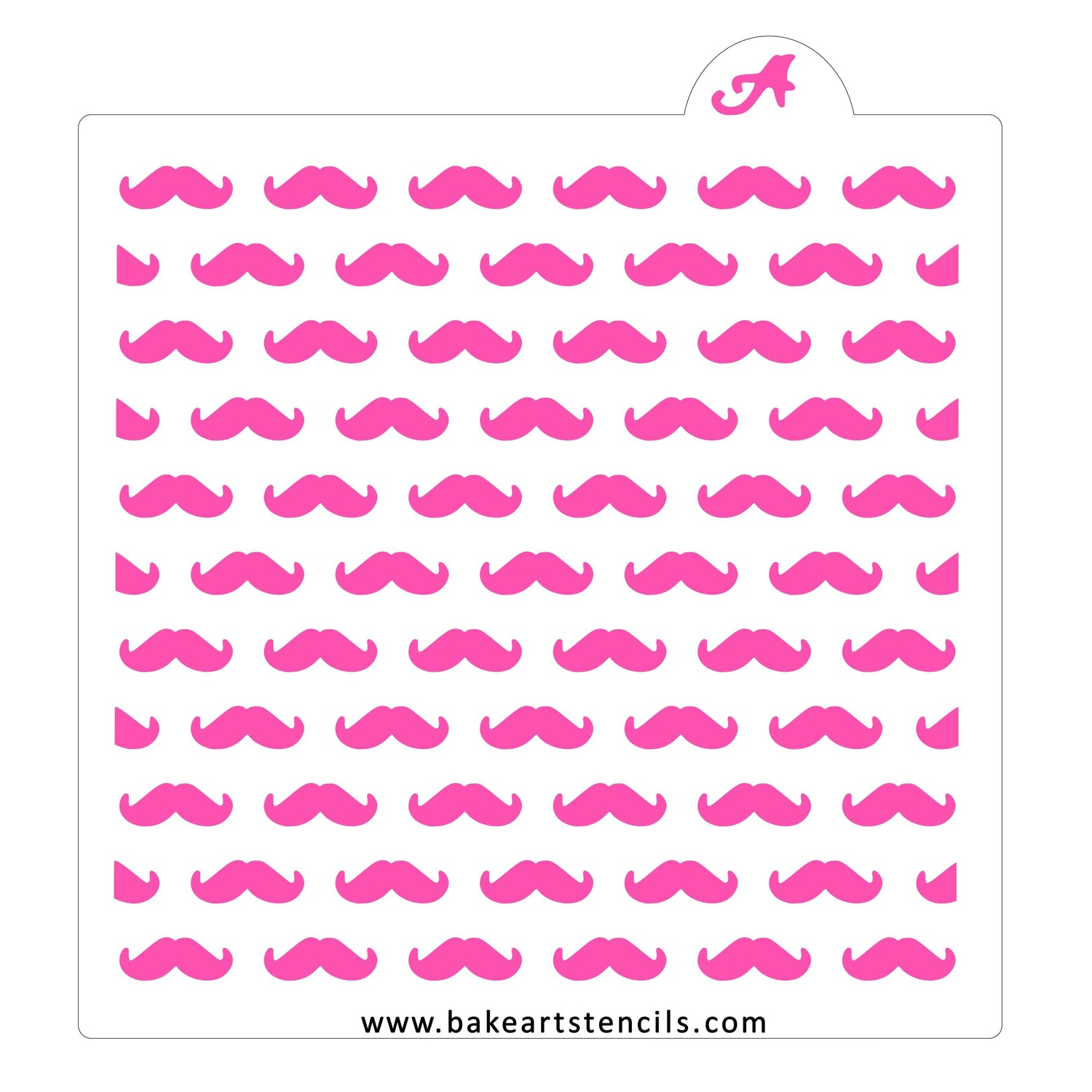 Mustache Pattern Stencil