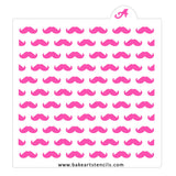 Mustache Pattern Stencil