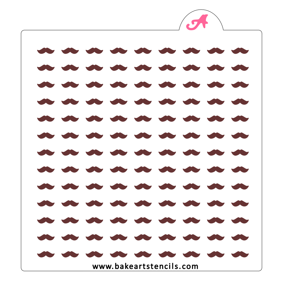 Mustache Sprinkles Stencil