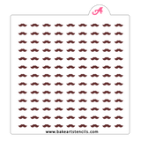 Mustache Sprinkles Stencil