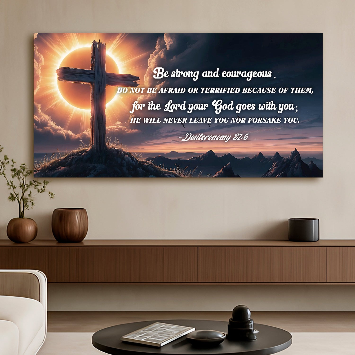 Deuteronomy 31:6 - He Will Never Leave Nor Forsake You Faith Sign